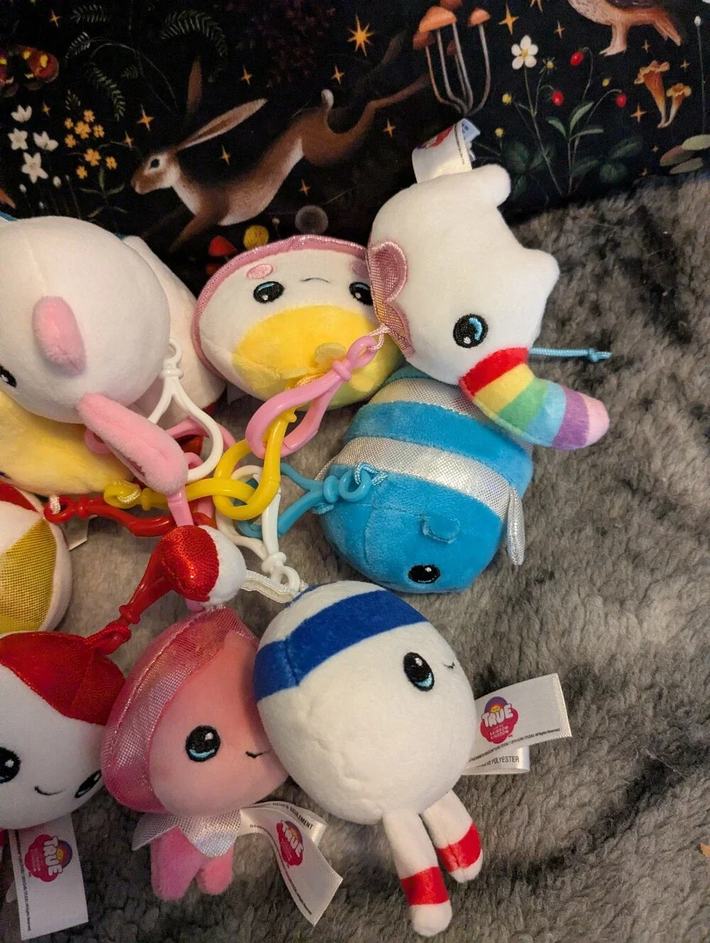 Set Of 10- True And The Rainbow Kingdom Plush Creature Clip-On Toys